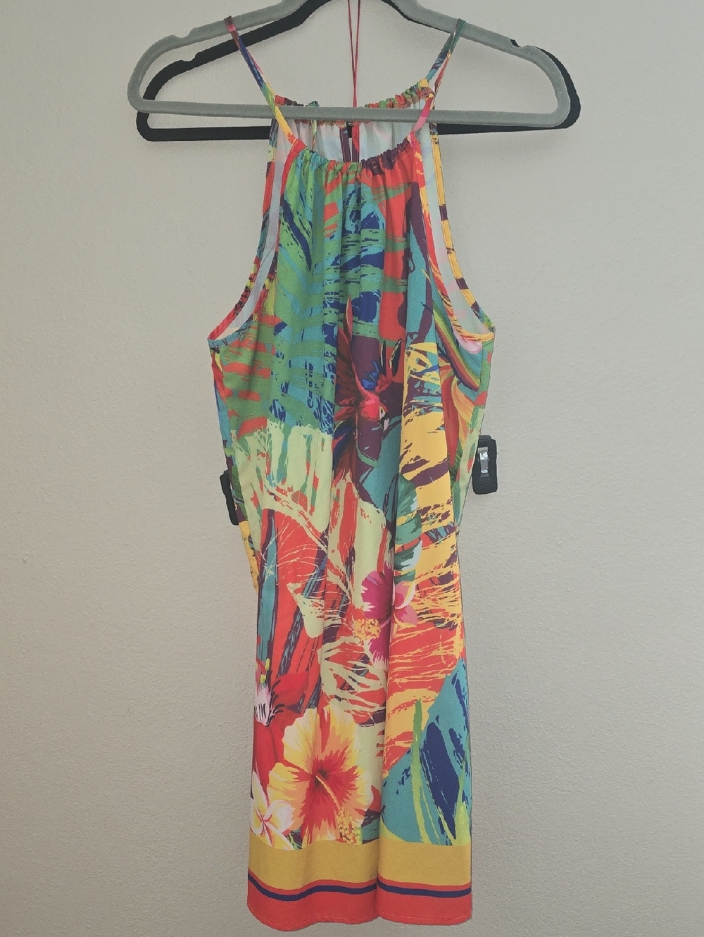 SHEIN Multicolor Tropical Halter Sundress